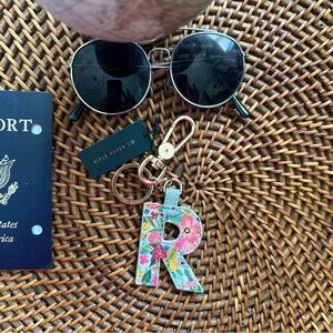 Rifle Paper Company Garden Party Monogram “R” Keychain New with Tags
